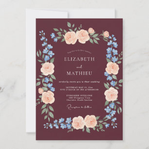 Invitación Boda Otoñal Poética de Borgoña