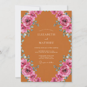 Invitación Boda Otoñal Radiante con Canela