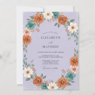 Invitación Boda Otoñal Serena de Lavanda