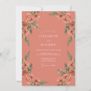 Invitación Boda Otoñal Serena de Salmón