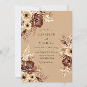 Invitación Boda Otoñal Tan Sublime