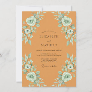 Invitación Boda Otoñal Terrosa Ocre
