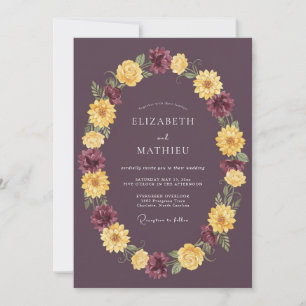 Invitación Boda Otoñal Vivida de Ciruela