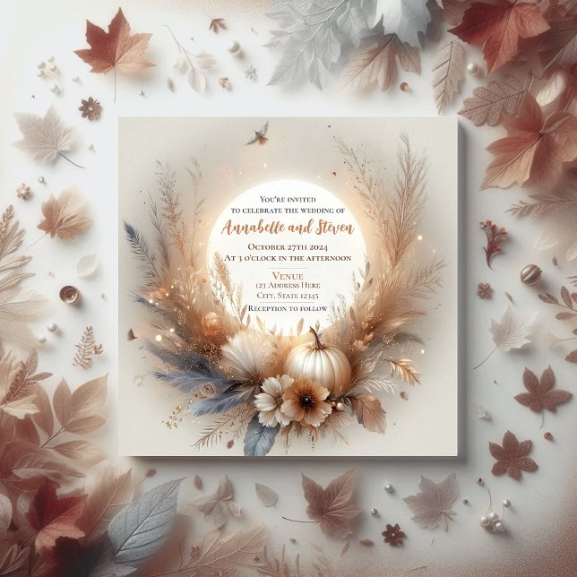 Invitación Boda otoño y otoño (Subido por el creador)