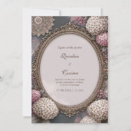 Invitación Boda Oval de Hortensia Malva