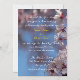 Invitación boda, padres del novio invitan a la floración del 