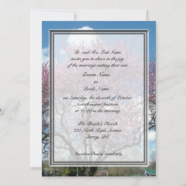 Invitación boda, padres del novio invitan a la floración del 