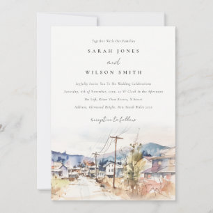 Invitación Boda paisaje de Asheville, Carolina del Norte
