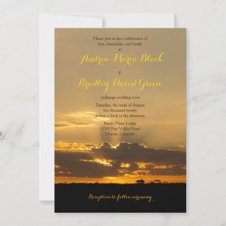 Invitación Boda paisajista de África de Sunset Namibia