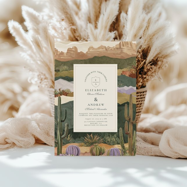 Invitación Boda paisajista de Cactus Desert del Suroeste (Subido por el creador)