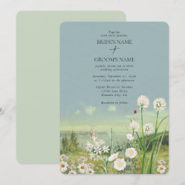 Invitación Boda paisajista de la montaña de flores silvestres