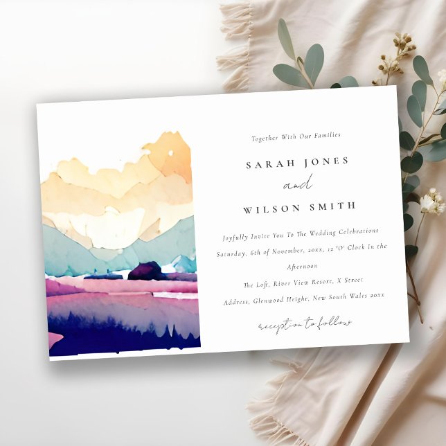 Invitación Boda paisajístico de los campos de Lilac (Subido por el creador)