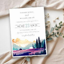 Invitación Boda paisajístico de los campos de Lilac