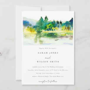 Invitación Boda paisajístico del río montañoso moda
