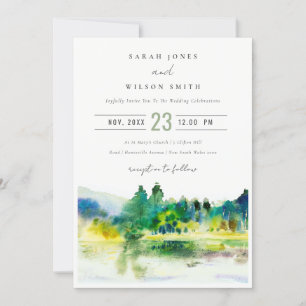 Invitación Boda paisajístico del río montañoso moda