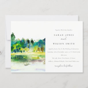Invitación Boda paisajístico del río montañoso moda