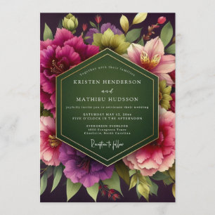 Invitación Boda Palacial Verde Esmeralda Malhumorada