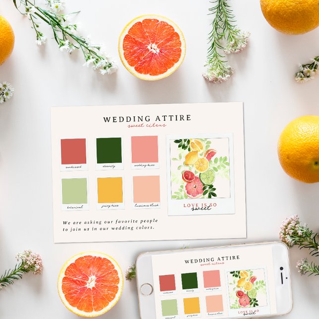 Invitación Boda | Paleta de colores de cítricos (Subido por el creador)