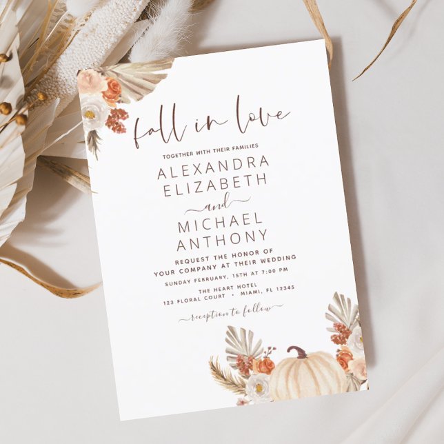 Invitación Boda Pampas Terracotta de hierba (Subido por el creador)