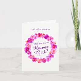 Invitación Boda pansy rosa, ¿serás mi chica de flores?
