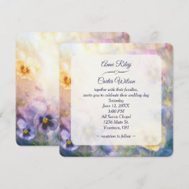 Invitación Boda Pansy Soñador Abstracto