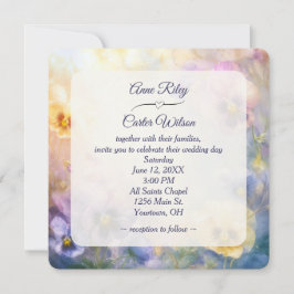 Invitación Boda Pansy Soñador Abstracto