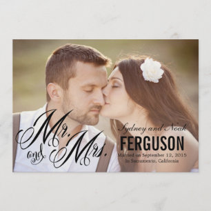 Invitación Boda para siempre - Negro