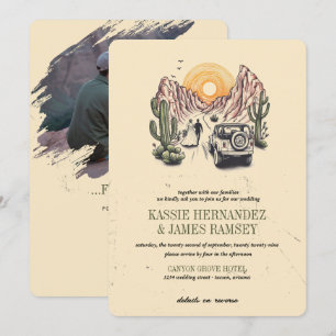 Invitación Boda Pareja Cañón Offroad
