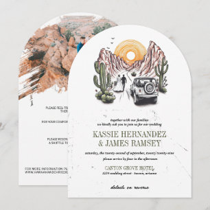 Invitación Boda Pareja Cañón Offroad