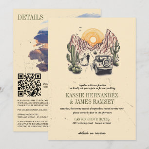 Invitación Boda Pareja Cañón Offroad