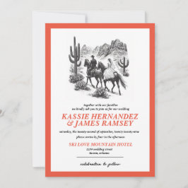 Invitación Boda Pareja de Cañón de Caballo