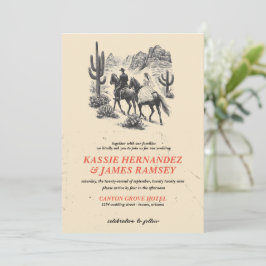 Invitación Boda Pareja de Cañón de Caballo