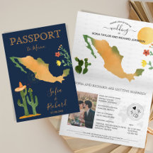 Boda Pasaporte de destino Marcado de México