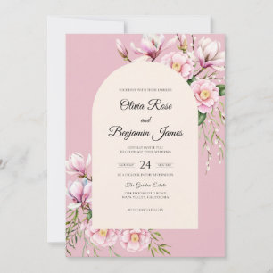 Invitación Boda Pastel de Magnolia