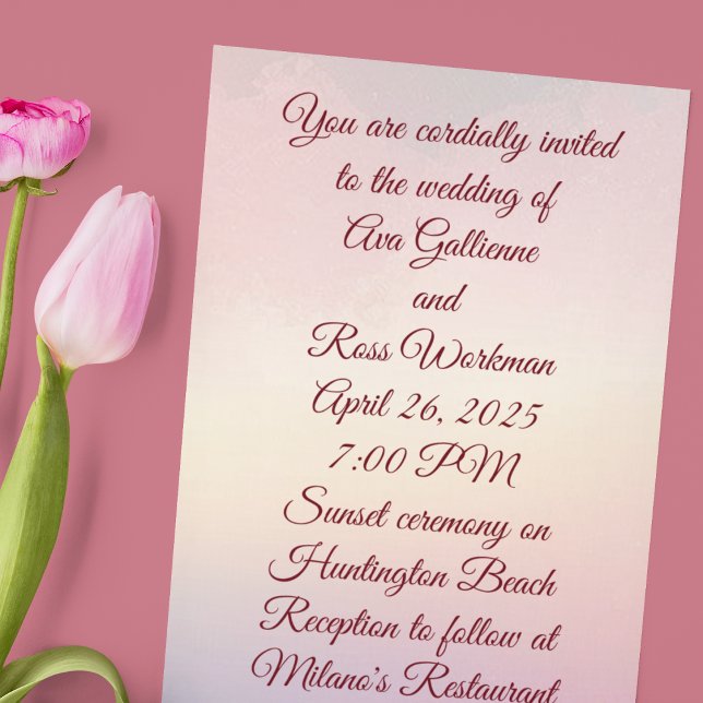 Invitación Boda Pastel Sunset (Subido por el creador)