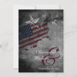 Invitación Boda Patriótico de Bandera de Estados Unidos
