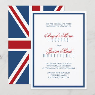 Invitación Boda Patriótico de la Bandera de la Unión