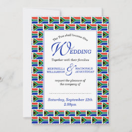 Invitación Boda patriótico de SUDÁFRICA