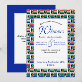 Invitación Boda patriótico de SUDÁFRICA