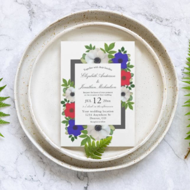 Invitación Boda Patriótico Panda Anemone (Subido por el creador)