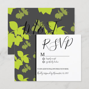 Invitación Boda Patrón Gris Seamless Limón Lima