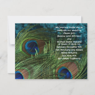 Invitación Boda Peacock Verde