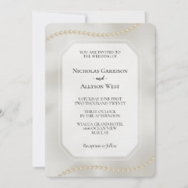 Invitación Boda Pearl White Luxe