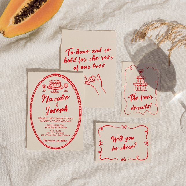 Invitación Boda peculiar y original de cosecha de vintage (Subido por el creador)