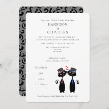 Boda perfecto para el matrimonio gay gay de gatos 