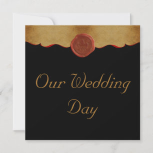 Invitación Boda Pergamino Flor de Lis