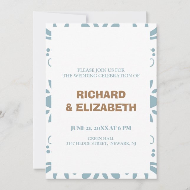 Invitación Boda personalizada (Anverso)