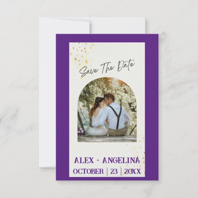 Invitación Boda personalizada con su (Anverso)