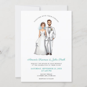Invitación Boda personalizada de fotografía de pareja persona