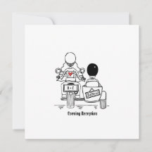 Boda personalizada de moto y sidecar
